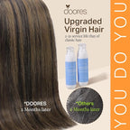 DOORES Clip in Hair Extensions, Balayage Dark Brown to Chestnut Brown 22 Inch 9pcs 150g, Hair Extensions Real Human Hair Clip ins Extensions Human Hair Natural Extensions for Women Clip in Straight