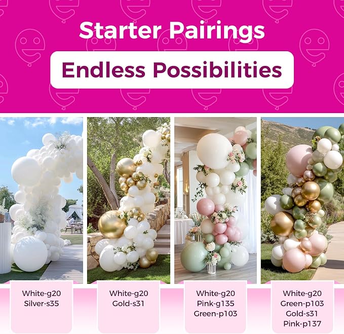 Bezente White Balloons Latex Matte Party Balloons 150 Pack 5 inch Small | White - Image 4