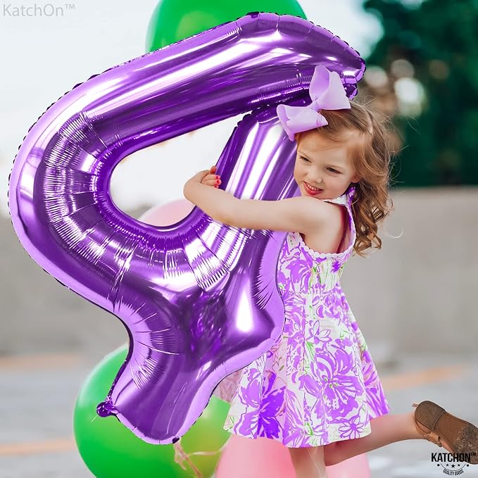 KatchOn Giant Purple 4 Balloon Number - Image 5