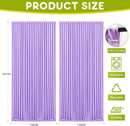 Lavender Purple Backdrop Curtain - Image 2