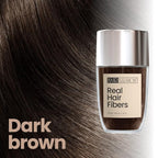 Hair Illusion Dark Brown Real Hair Fibers for Thinning Hair - 100% Natural Texture, Non Synthetic Hair Fibers - Bald Spot Cover Up for Women & Men - 18 Gram