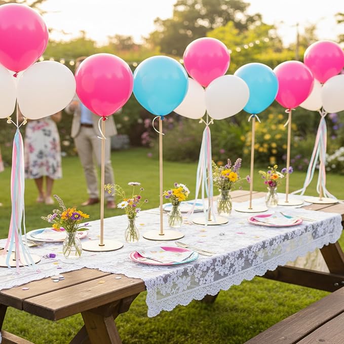 6 Pack Wooden Balloon Centerpieces - Image 6