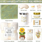 Birthday Gifts for Women Self Care Get Well Soon Gift Baskets, Spa Care Package Thinking of You Gift Set, Sympathy Inspirational Christmas Sunflower Gifts for Women Mom Her Best Friends Sister Wife