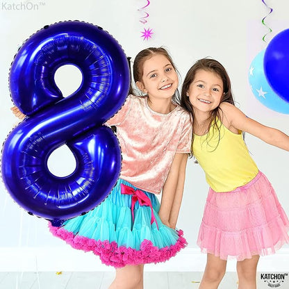 KatchOn Navy Blue Number 8 Balloon 40 Inch, 8th Birthday Decorations Boy | - Image 4
