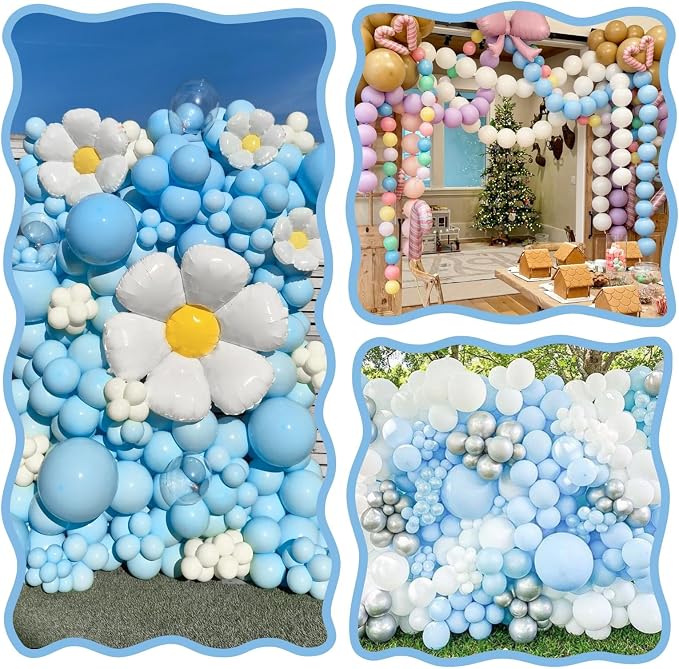 Blue White Link Balloons - Image 6