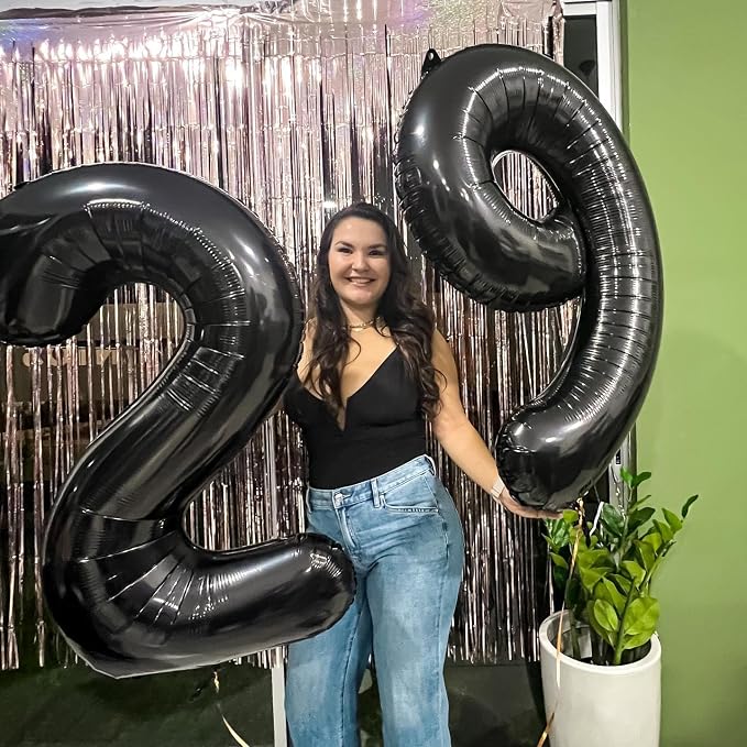 Black Number 5 Balloon 40 Inch, 5th Birthday Party Decorations Men Women | Foil - Image 4
