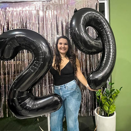 Black Number 5 Balloon 40 Inch, 5th Birthday Party Decorations Men Women | Foil - Image 4