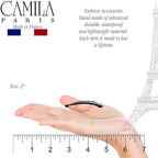 Camila Paris AD87/2 French Hair Barrettes Clips, Snap Hair Slides Clic Clac for Women, Styling Girls Side Slide-in Metal Snap Pin Hair Accessories for Women. Strong Hold, No Slip Grip, Made in France
