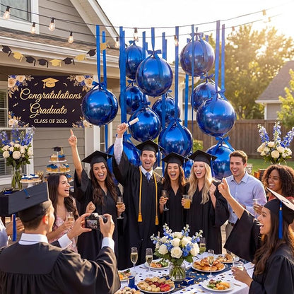 20 Pcs Metallic Navy Blue Foil Balloons Giant 22 Inch 4d Round Metallic Balloons - Image 5