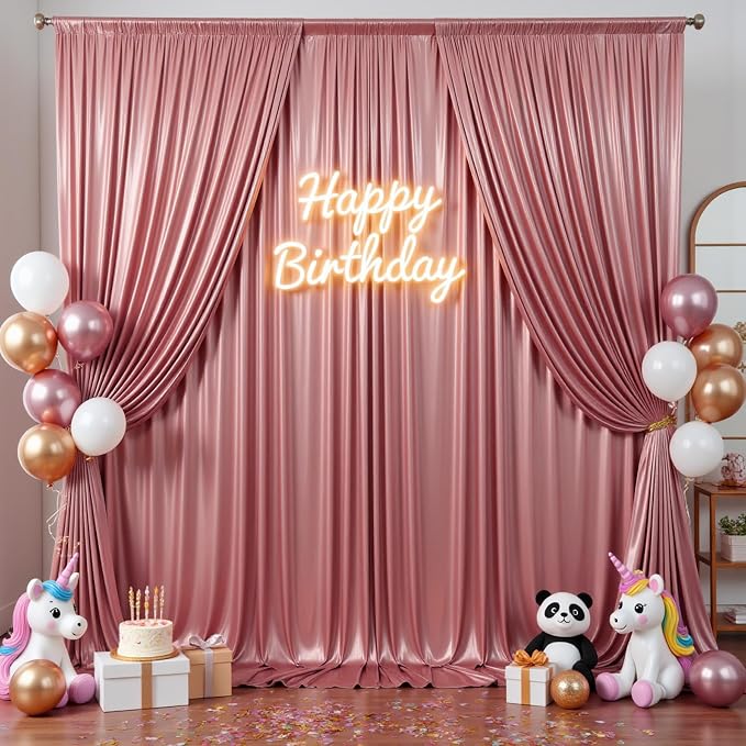 gogoparti 10x10FT Rose Gold Sequin Backdrop Curtain - Image 8