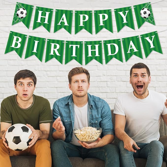 Soccer Happy Birthday Banner Birthday Party Decoration Soccer Party Banner - Image 6