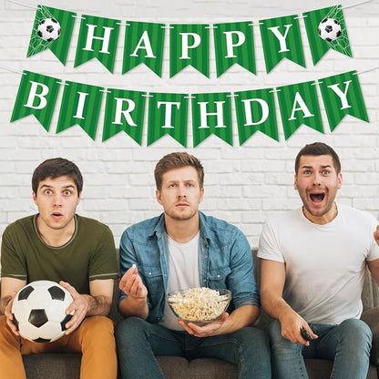 Soccer Happy Birthday Banner Birthday Party Decoration Soccer Party Banner - Image 6