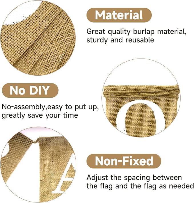 Anwyll Burlap Oh Baby Banner - Image 3