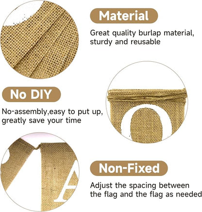 Anwyll Burlap Oh Baby Banner - Image 3