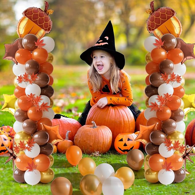 2 Set Adjustable Fall Balloon Column Stand Kit Thanksgiving Balloon Arch - Image 4