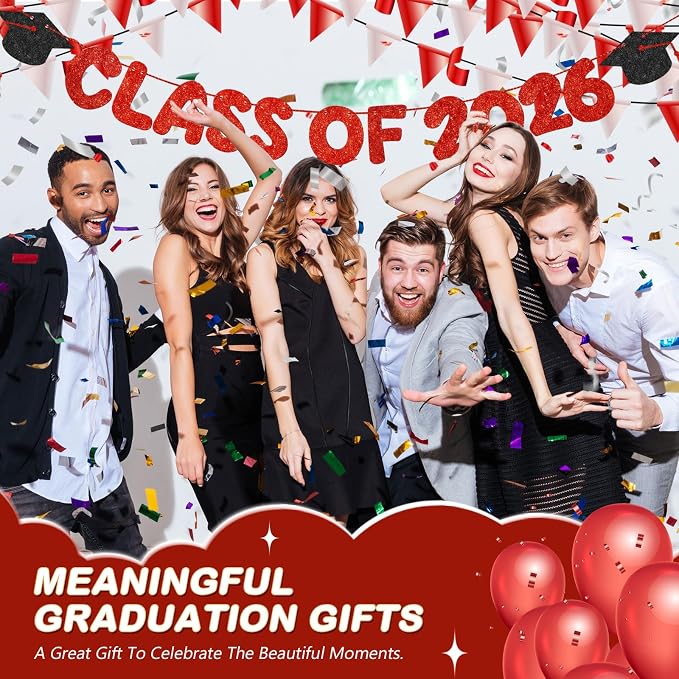Fulmoon Congrats Grad Class of 2026 Banner Graduation Party Decor Class of 2026 - Image 6