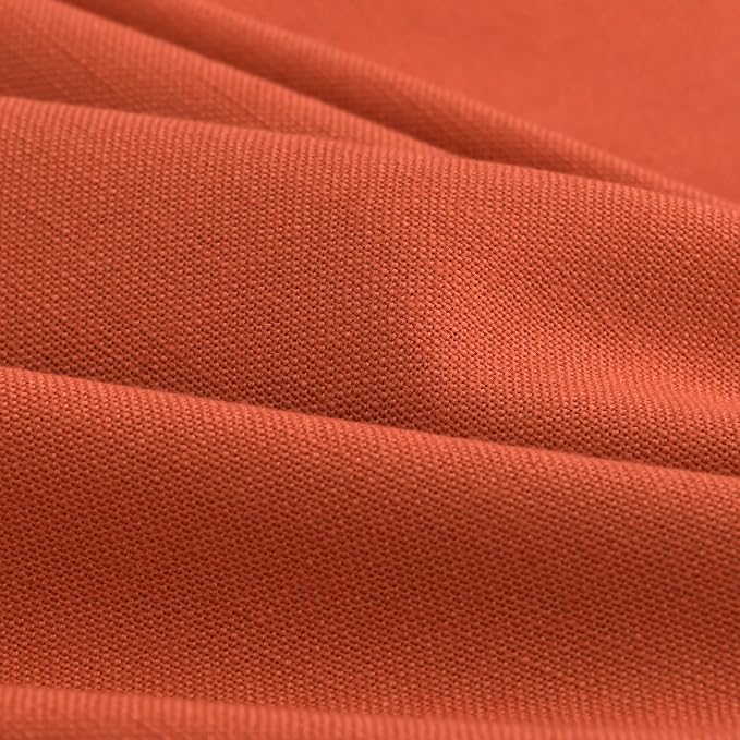 Bright Orange Linen Blend Light Filtering Back Tab Curtains 84 Inches Long - Image 5