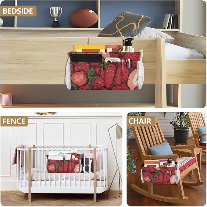 Bedside Caddy Hanging Bunk Bed Caddy Bed Organizer Hanging Pocket - Image 8