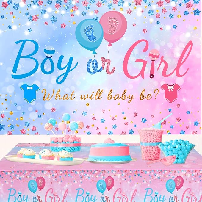 Frigg Pink Blue Gender Reveal Decorations | Balloon Arch Kits, Tablecloths - Image 5