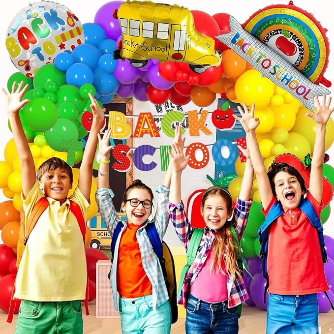 Back To School Party Decorations Kit 151 Pcs Back to School Balloon Arch | Back - Image 5