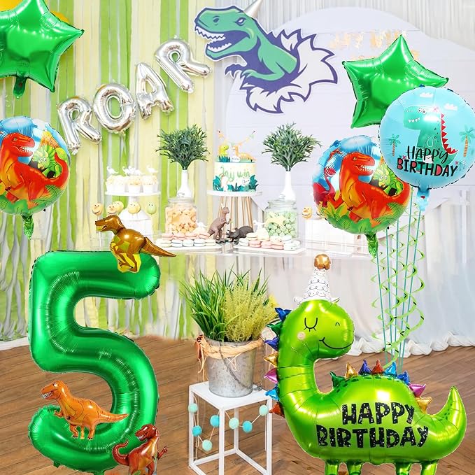 Dinosaur Party Decorations Balloons Green - Image 5