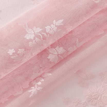 Kotile Pink Floral Lace Curtains - Image 7