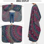 ALAZA Tribal Mandala Barber Cape for Men Women, Waterproof Haircut Apron Beard Shaving Bib Hair Cutting Cloth 55 x 65 Inch