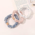 Hair Ties Scrunchies - Small Mini Scrunchy for Women Thick Hair Accessories Cute Soft No Slip Hair Elastics Ponytail Holder for Curly Hair No Damage Hairties Gift for Girls Blue Set