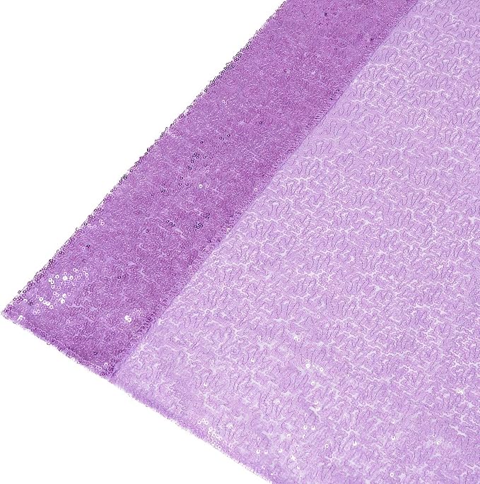Eternal Beauty Lavender Sequin Backdrop Curtains, 2 Panels 2x8FT | 3mm Sparkle - Image 6