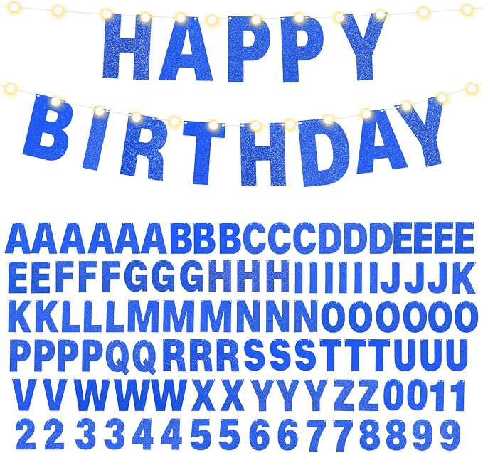 TaoBary 112 Pcs DIY Letter Kit Glitter Customizable Banner Letters Include 107 by TaoBary