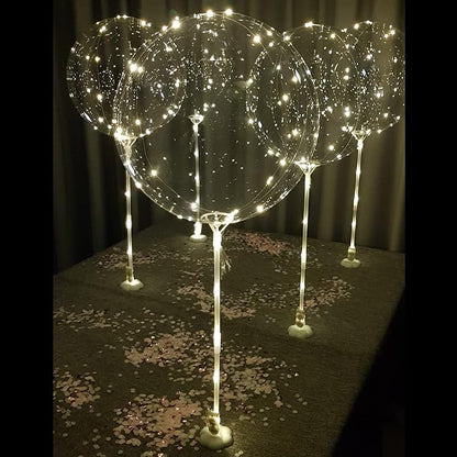 Warm White 6PC LED Light up Balloons - Image 4