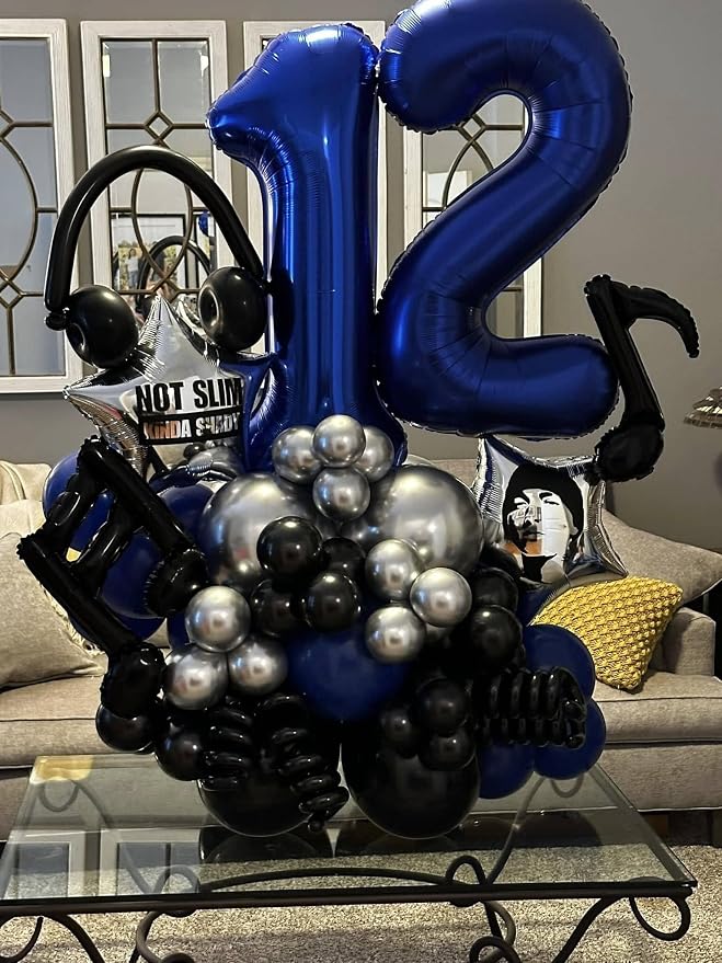 NightBlue Number 4 Balloon 40 Inch, 4th Birthday Decorations Men Women | Foil - Image 2