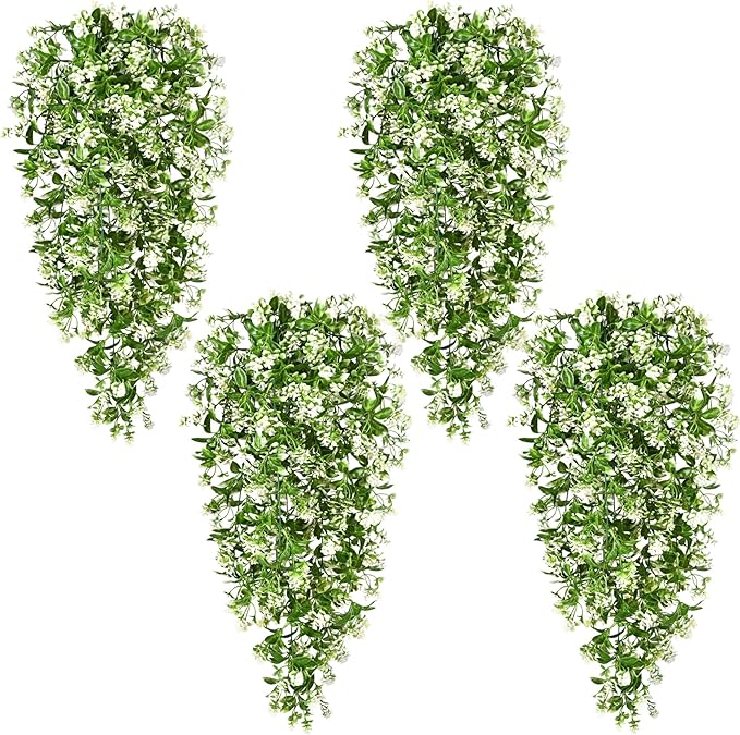 8Pcs Fake Hanging Plants, Faux Ivy Fake Vines Greenery | UV Resistant Faux by Waipfaru