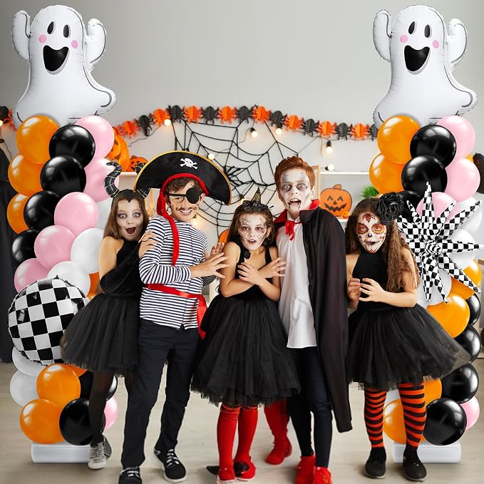 Kasyat 2 Sets Pink and Orange Halloween Balloon Arch Kit - Image 7