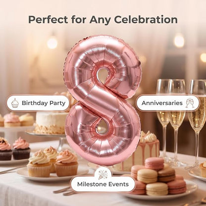 YPSelected 32 Inch Large Foil Helium Number Balloon Birthday Wedding Party 0-9 - Image 4