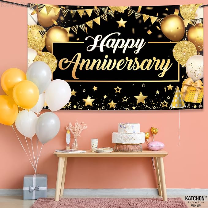 KatchOn Gold Happy Anniversary Banner - Image 8