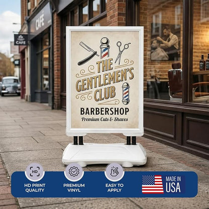 Custom Weighted Sidewalk Sign by DC – 23x33 Outdoor Sign Holder - Image 3