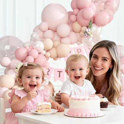 Vintage Pearl Pink Balloon Arch Kit 149 Pieces, Blush White Balloon Garland Set - Image 6