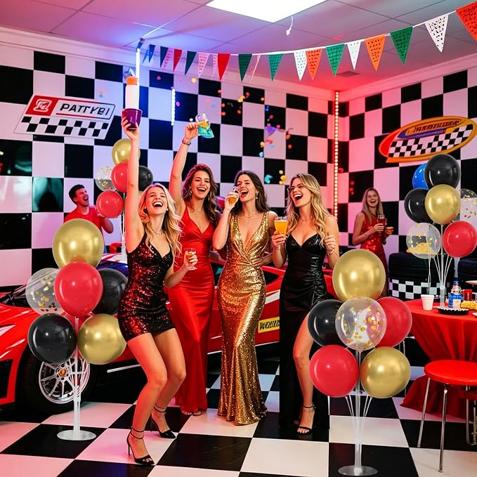 Red Black and Gold Balloons Stand - Image 5