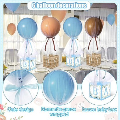 6 Set blue Brown Bear Tulle Tutu Balloon - Image 2