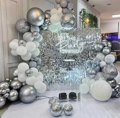 10 Inch Metallic Silver Balloons - Image 3