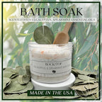 USA MADE | Eucalyptus Spearmint Spa Gift Baskets for Women. 6 Cold & Stress Self Care Gifts, Aromatherapy Epsom Salt Bath Soak, Bath Soap, Bath Bombs (Truffle), Bath Salts Gift Basket.