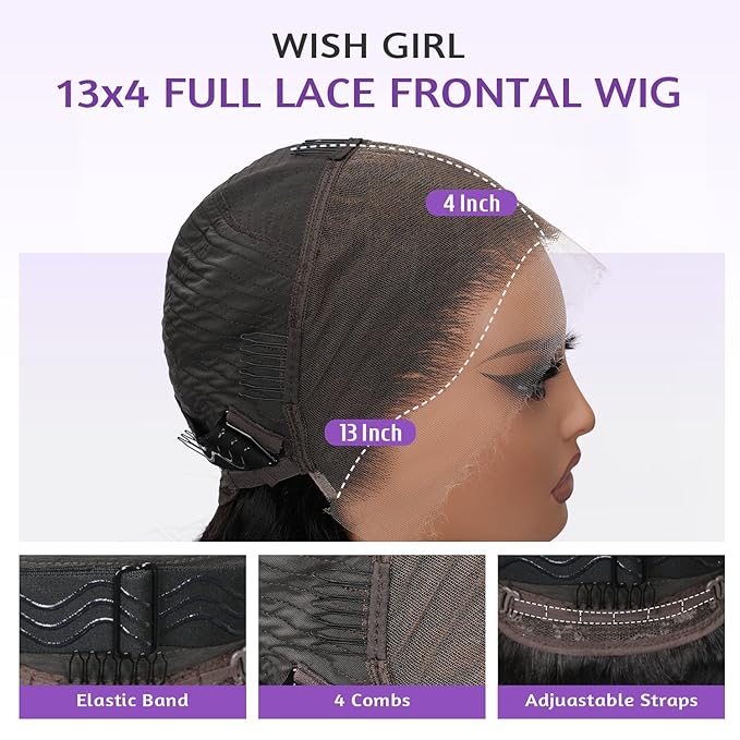 SKINLIKE Real HD Lace Wig,13x4 Full Frontal 0.10mm Ultra-thin HD Lace Vivid Clean Pre Plucked Hairline Bleached Knots Body Wave True 200% Density Unprocessed Human Hair Wigs 32 Inch
