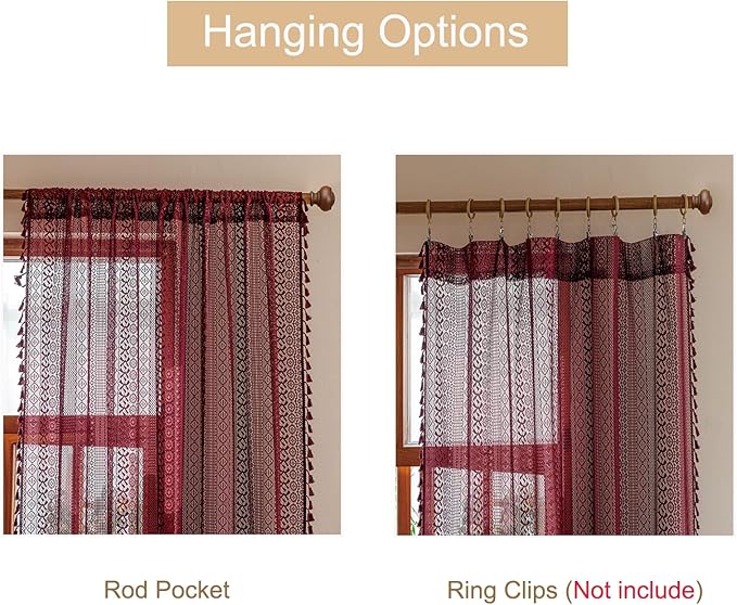 Sutuo Home Boho Curtains 2 Panels - Image 5
