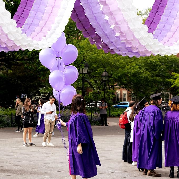 Purple White Lavender Party-Decorations Streamers-Garland - Image 6