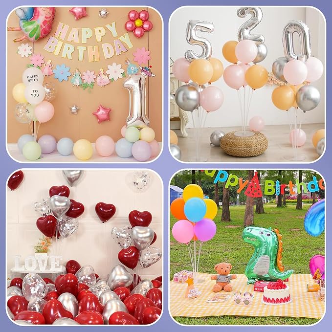 Voircoloria 6 Sets Balloon Stand Kits, Balloon Sticks - Image 7