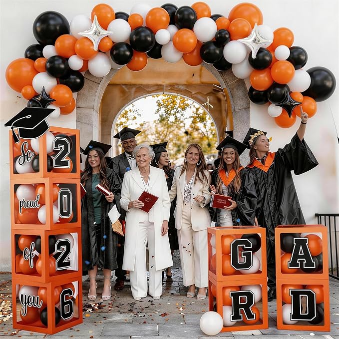 2026 Graduation Decorations Congratulations Grad Decor Orange and Black - Image 5