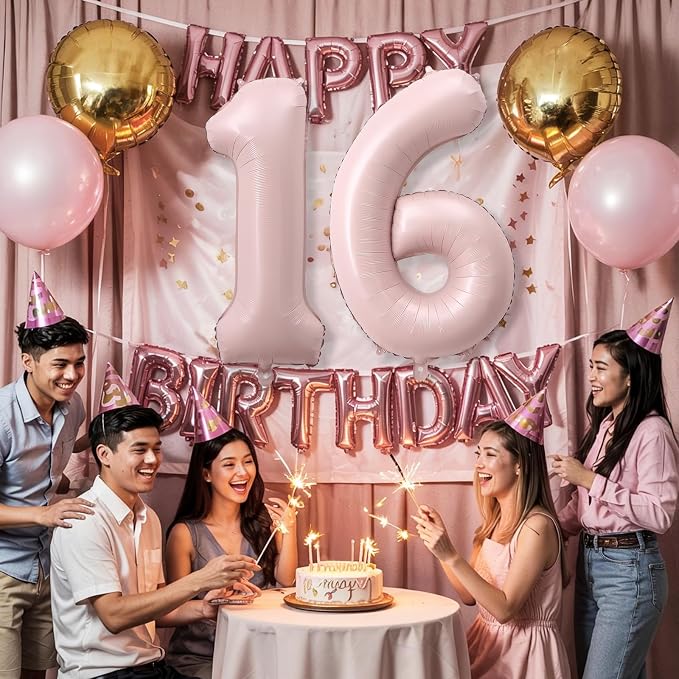 Light Pink Sweet 16th Birthday Balloon - Image 6