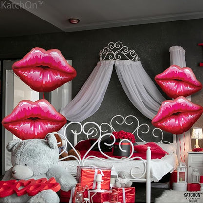 KatchOn Red Lip Foil Balloon 30 Inch - Image 8