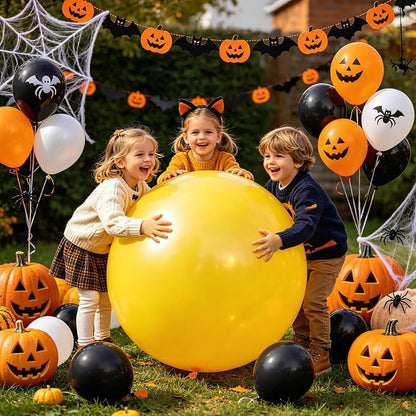 5Pcs Yellow Big Balloons 36 Inch, Round Large Latex Party Balloons - Image 5